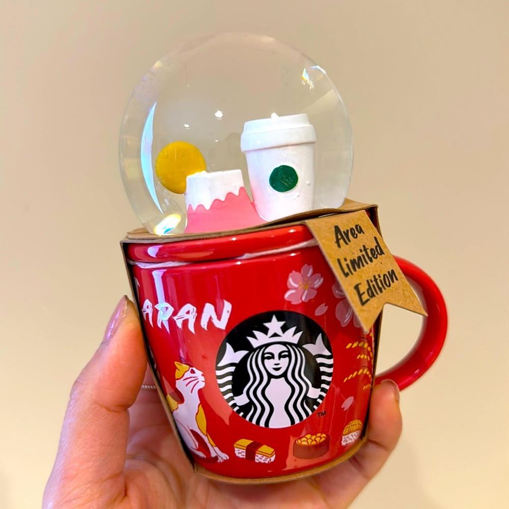 Starbucks Japan LIMITED EDITION snowglobe espresso cup with Re-Ment free gift